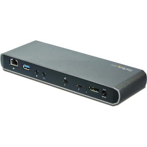 STARTECH Thunderbolt 3 Dock - Dual Monitor 4K 60Hz Laptop Docking Station with DisplayPort - 85W Power Delivery - 3-Port USB 3.0 Hub, Ethernet, Audio - TB3 Dock - Windows & Mac