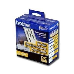 BROTHER LABELMAKER DIE-CUT ADDRESS LABELS 3-1/2 X 1-1/7 WHITE PAPER DK1201