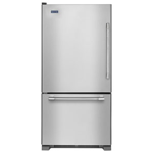 Maytag 30" 19 Cu. Ft. Bottom Freezer Refrigerator with LED Lighting (MBL1957FEZ) - Stainless Steel