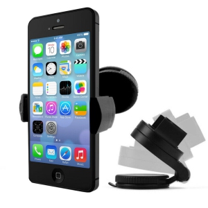 Contempo Views - Universal Cellphone Car Phone Holder: Adjustable, Bendable, 360 Degree Rotation, Compact Design Windshield Suction Cup Mount Bracket Holder For Mobile Phones, GPS, PSP, eBook Reader