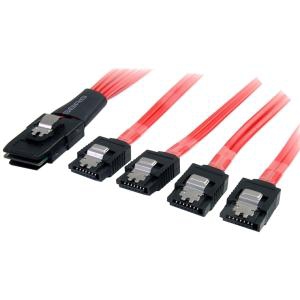 STARTECH CONNECT A SATA/SAS CONTROLLER TO 4 SATA DRIVES 50CM SASTO SATA CABLE MINI SAS TO SATA SFF 8087 TO SATA SERIAL A
