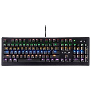 Lexma K900 Backlit Mechanical Blue Switch Gaming Keyboard - Open Box- English