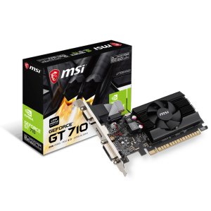 MSI GT 710 2GD3 LP, 2GB DDR3, 954 MHz, PCIe 2.0 x16, 64-bit, HDMI x1, Dual-link DVI-D x 1, D-Sub x 1, Graphics card