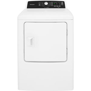 Frigidaire 6.7 Cu. Ft. Gas Dryer with Moisture Sensing, Steam & 10 Drying Cycles (FFRG4120SW) - White