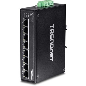 Trendnet 8-Port Hardened Industrial Gigabit DIN-Rail Switch (TI-G80)