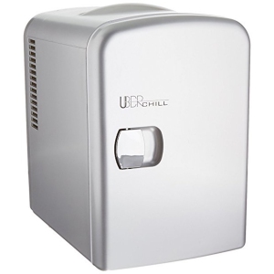 Uber Appliance Uber Chill Personal Mini Fridge 6 can capacity for Bar, Bedroom, office or Dorm outdoor/indoor 110V AC/12V DC