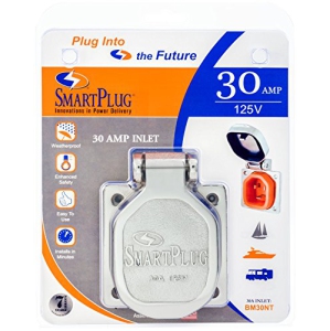 SmartPlug 30 Amp Inlet w-Stainless Steel Cover & No Thermostat