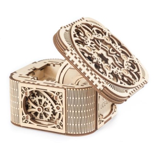 UGEARS Treasure Box - Mechanical Wooden 3d Puzzle Model