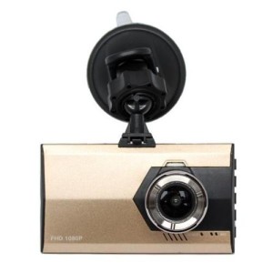 GlobalTone Dashboard Camera Full HD LCD 3" Wide Angle 120 Degree Gold