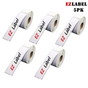 5 Rolls EZlabel DYMO 30336 LabelWriter Self-Adhesive Multi-Purpose Labels, 1- by 2 1/8-inch, 500 labels/roll