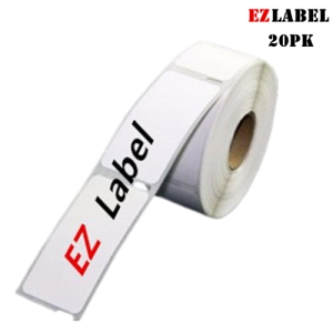 20 Rolls EZlabel DYMO 30336 LabelWriter Self-Adhesive Multi-Purpose Labels, 1- by 2 1/8-inch, 500 labels/roll