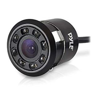 Pyle PLCM12 Rearview Backup Parking Assist Camera (Waterproof Night Vision Cam Distance Scale Line Display Flush Mount)