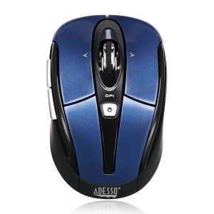 Adesso S60 1600 dpi Wireless Optical Gaming Mouse - Blue - (IMOUSE S60L)