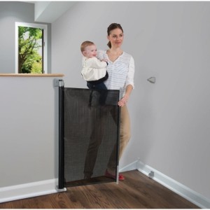 KidCo Barrière à mailles rétractables de la voie de sécurité - noir
