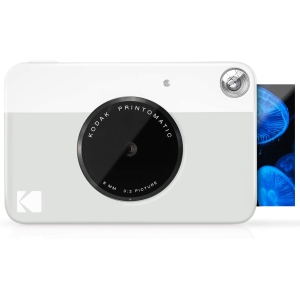 KODAK PRINTOMATIC Instant Print Digital Camera, 5MP Full Color Zink 2x3" Sticky-Back - Grey