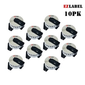 10 PK EZlabel DK2210 Compatible Continuous Labels 1.1 in x 100 ft.( 29mm x 30.4m )