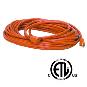 Linkit Security Universal Electrical Power Cord Extension Orange 15 ft