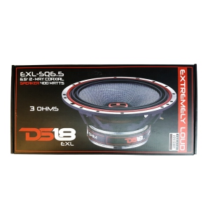 DS18 EXL Series 6.5" 3-Ohm 2-Way Coaxial Auto Speaker Pair with Fiber Glass Cone - 400 Watts