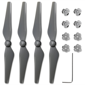 Ultimaxx 2 Pairs Quick Release Propellers Blades For DJI Phantom 4 Pro And Phantom 4 Advanced (Grey) - Installation Kit Includ