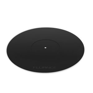 Fluance Turntable Mat (Rubber Black) - Audiophile Grade Design for Vinyl Record Players