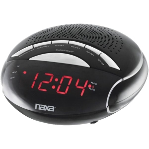 Naxa NRC-170 PLL Digital Duak Alarm Clock with AM/FM Radio & Snooze