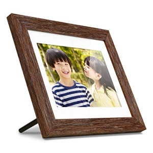 8in Digital Photo Frame w/Distressed Wood