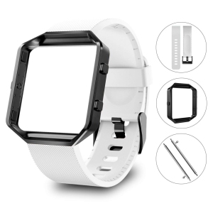 Fitbit Blaze Bands with Frame, Sport Silicone Replacement Strap for Fitbit Blaze Smart Fitness - Wristbands Large