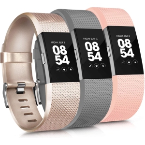 navor Replacement Bands Compatible for Fitbit Charge 2 Bands, Soft Silicone Accessory Strap for Fitbit Charge 2 Large, No Tracker