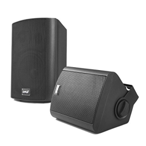 PYLE PDWR62BTBK Wall Mount Waterproof and Bluetooth Speakers, 6.5-Inch Indoor/Outdoor Speaker System, Black