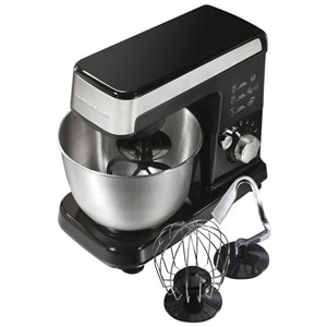 Hamilton Beach スタンドミキサー ブラック Hamilton Beach 3.5 qt. 6-Speed Black Stand Mixer with Dough