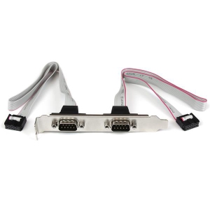 StarTech 2 Port 16in DB9 Serial Port Bracket to 10 Pin Header