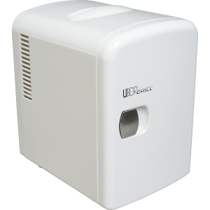 Uber Appliance Uber Chill Personal Mini Fridge 6 can capacity for Bar, Bedroom, office or Dorm outdoor/indoor 110V AC/12V DC