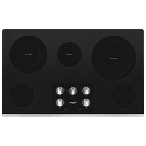 Whirlpool 36" 5-Element Electric Cooktop (WCE77US6HS) - Stainless Steel