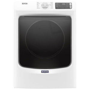 Maytag 7.4 Cu. Ft. Stackable Gas Dryer with Moisture Sensing, Steam & Energy Star (MGD6630HW) - White