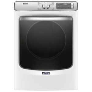Maytag 7.4 Cu. Ft. Stackable Gas Dryer with Moisture Sensing, Steam, Energy Star & Wi-Fi (MGD8630HW) - White