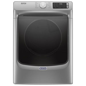 Maytag 7.4 Cu. Ft. Stackable Gas Dryer with Moisture Sensing, Steam & Energy Star (MGD6630HC) - Chrome Shadow