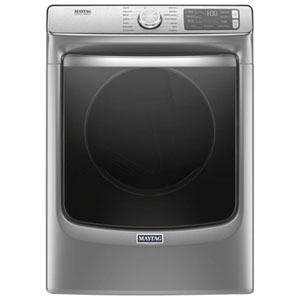 Maytag 7.4 Cu. Ft. Stackable Gas Dryer with Moisture Sensing, Steam, Energy Star & Wi-Fi (MGD8630HC) - Chrome Shadow