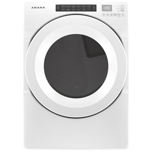 Amana 7.4 Cu. Ft. Stackable Electric Dryer with Moisture Sensing, Wrinkle Prevent & Energy Star (YNED5800HW) - White