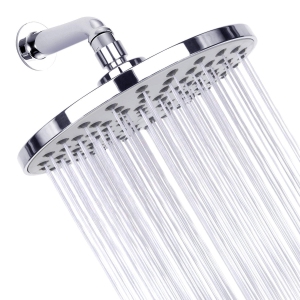 High Pressure Shower Head, 8-Inch Chrome Finish Rainfall ShowerHead,Angle Adjustable Ball Joint
