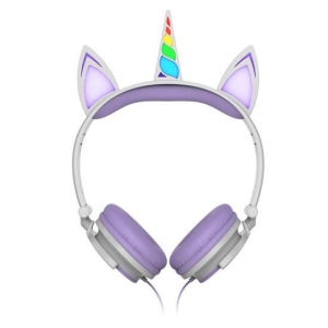 Art+ Sound Unicorn Wired Headphones with LED Lights - Purple