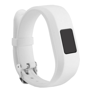 StrapsCo Silicone Rubber Replacement Watch Band Strap for Garmin Vivofit Jr - White