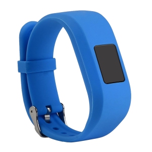 StrapsCo Silicone Rubber Replacement Watch Band Strap for Garmin Vivofit Jr - Blue