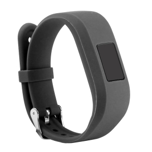 StrapsCo Silicone Rubber Replacement Watch Band Strap for Garmin Vivofit Jr - Grey