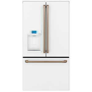 Café 36" 22.2 Cu. Ft. Counter-Depth French Door Refrigerator (CYE22TP4MW2) - Matte White
