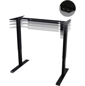 Boost Industries Floor Standing FS-DR48Mii Shallow Motorized/Electric Height Adjustable Desk Frame (Black, Frame Only)