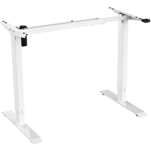Boost Industries Floor Standing FS-DR48Mii Shallow Motorized/Electric Height Adjustable Desk Frame (White, Frame Only)