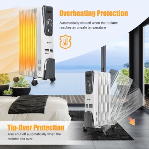 Radiateur électrique à bain d'huile 1500W – Avec thermostat | Best Buy  Canada