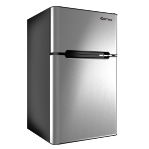 Costway Refrigerator Small Freezer Cooler Fridge Compact 3.2 cu ft.