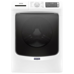 Maytag 5.5 Cu. Ft. (IEC) Front Load Washer with Fresh Hold, Steam, 30-Minute Quick Wash, and Sanitize Cycle - Energy Star (MHW6630HW) - White