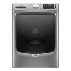 Maytag 5.5 Cu. Ft. (IEC) Front Load Washer with Fresh Hold, Steam, 30-Minute Quick Wash, and Sanitize Cycle - Energy Star (MHW6630HC) - Metallic Slate